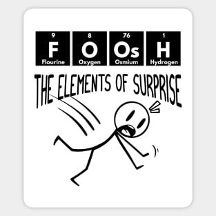 FOOSH Periodic Table of Elements Stick Figure design Sticker